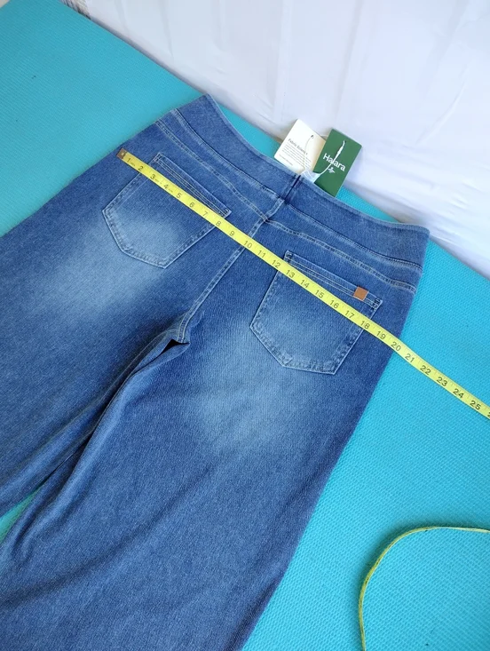NWT Halara Flex High Waisted Pull On Baggy Wide Leg Jeans Denim Pants Size XL - Picture 11 of 12